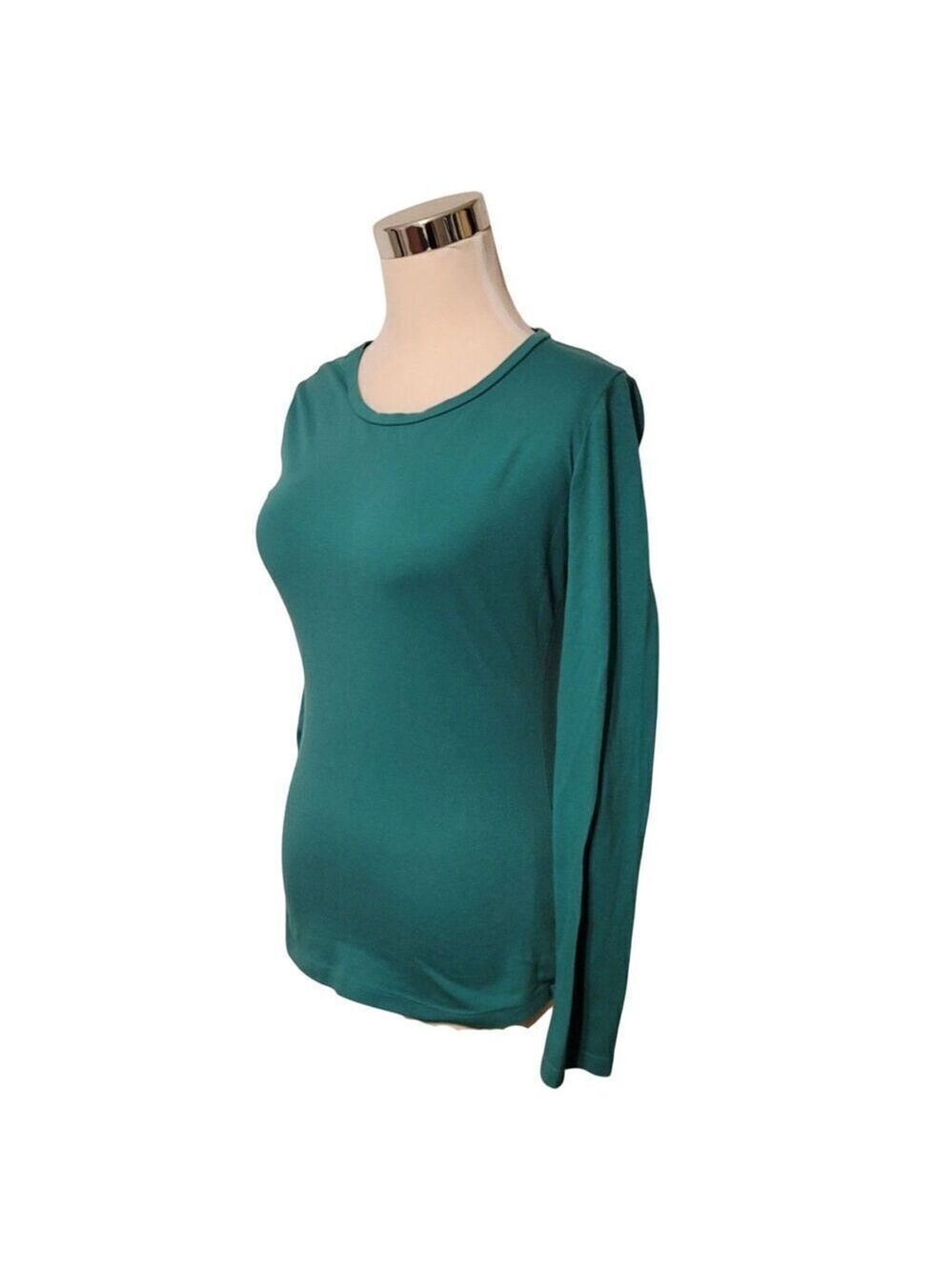 Dots Long Sleeve Green Tee Shirt Size M